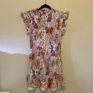 Liberty Kids Floral Dress - Purple, Orange, and White